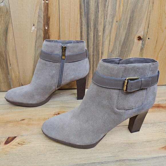 Franco Sarto Idrina Suede Ankle Boots Size 8 - Picture 3 of 6